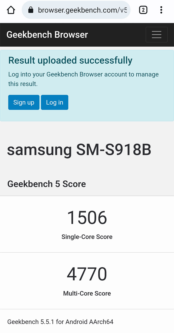 阿祥實測 Galaxy S23 Ultra 的 Geekbench 5 跑分