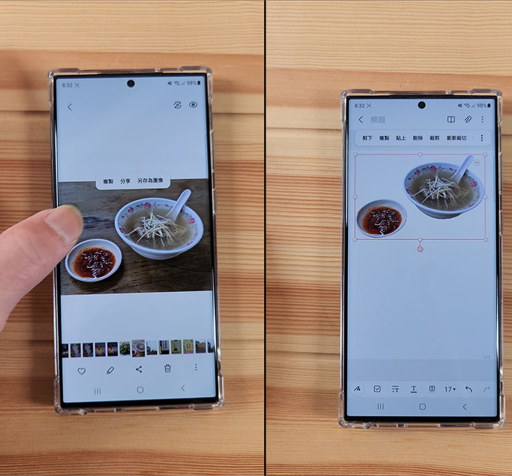 桌上的美食照也照樣去背不誤！