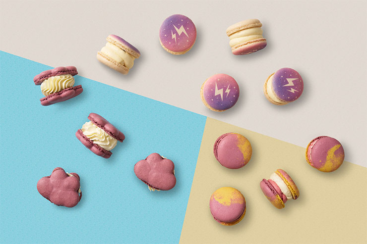 OPPO 與 Melting Finger 舔舔手馬卡龍聯手打造「大人紫感三刻」馬卡龍組，造型吸睛可愛