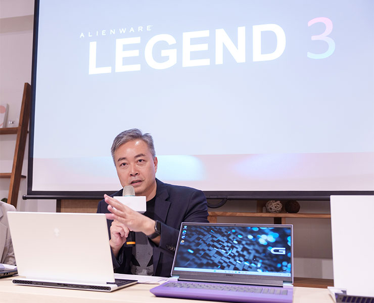 戴爾台灣研發中心產品研發資深總監高銘和介紹全新的Dell G系列遊戲筆電及Alienware電競筆電