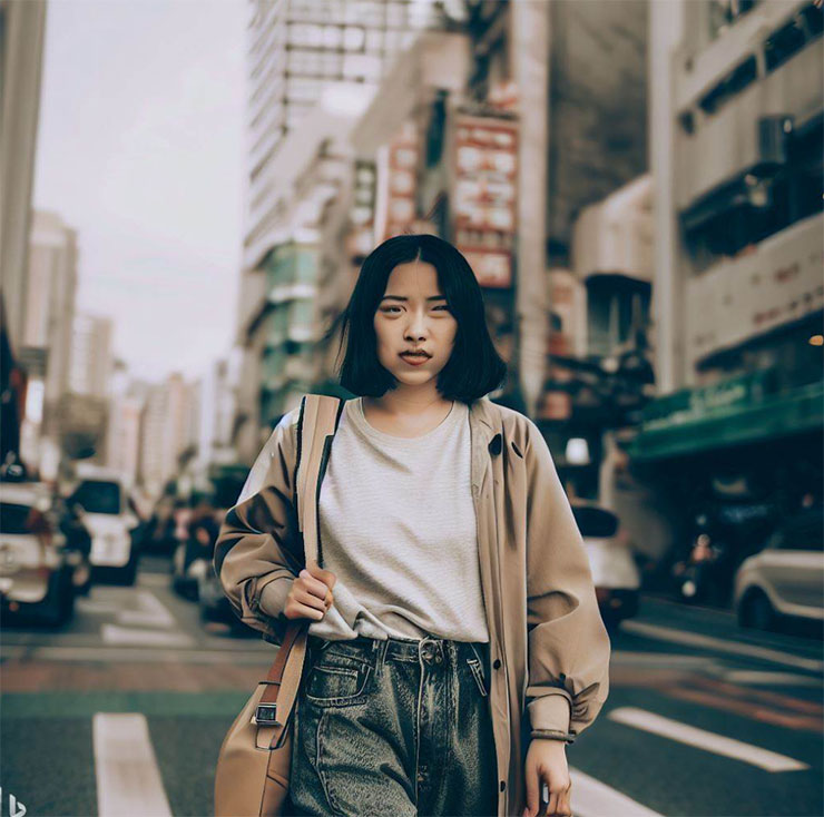 Image Creator from Microsoft Designer 功能實測:簡單好上手的 AI 圖像生成工具,下達指令就能獲取各類型圖片! - 阿祥的網路筆記本 另一個生成的台灣女孩也是表情有點便秘,且眼神詭異,但街道背景你看起來就是很像台灣的市容。