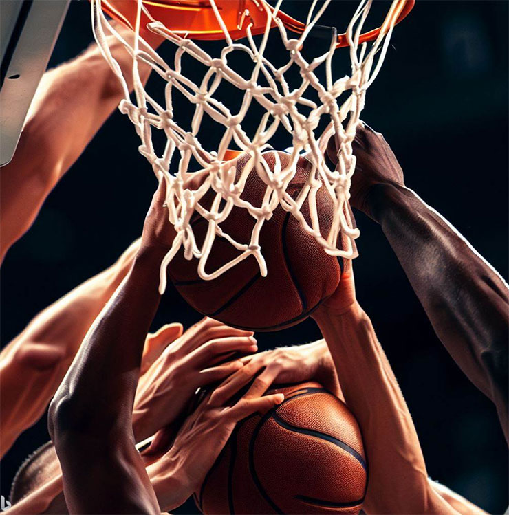 Image Creator from Microsoft Designer 功能實測:簡單好上手的 AI 圖像生成工具,下達指令就能獲取各類型圖片! - 阿祥的網路筆記本 只不過 AI 好像不是很懂籃球規則,籃下竟然有這麼多人在搶兩個籃板球?