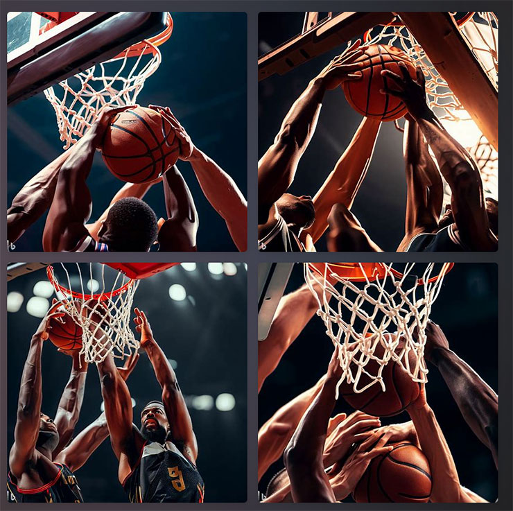 Image Creator from Microsoft Designer 功能實測:簡單好上手的 AI 圖像生成工具,下達指令就能獲取各類型圖片! - 阿祥的網路筆記本 想要做到比擬攝影效果的 NBA 籃球場照片也是可以做到的。