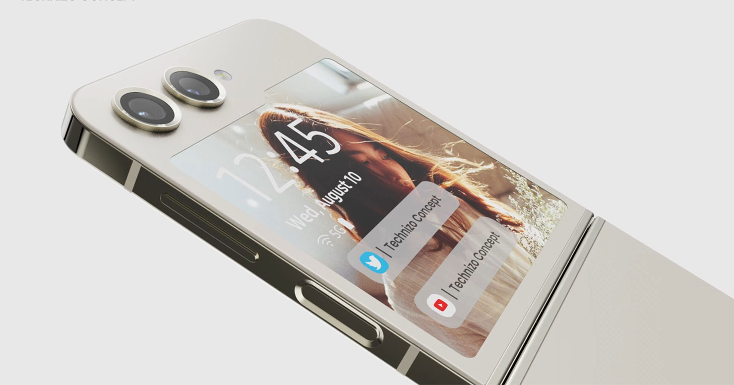 三星 Galaxy Z Flip5 封面螢幕尺寸大增 60%！獨特不規則造型長這樣！ - 阿祥的網路筆記本