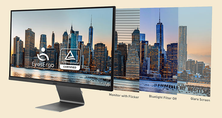 MSI Modern MD271UL 商務顯示器集結 MSI EyesErgo 的護眼技術
