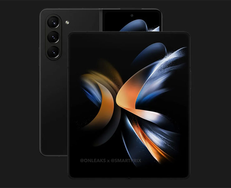 三星 Galaxy Z Fold 5 外觀渲染圖