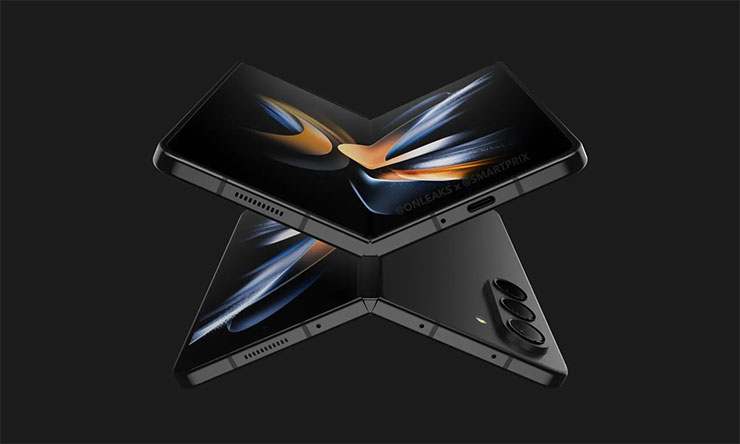 三星 Galaxy Z Fold 5 外觀渲染圖