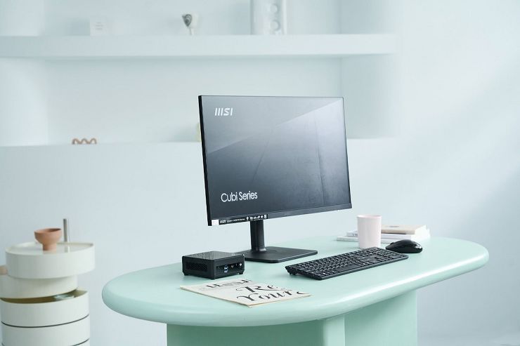 迷你主機當道!微星「Cubi 5」與「PRO DP10」打造 3 招超靈活商務工作術 - 阿祥的網路筆記本 MSI Cubi 5 12M + Modern 系列商用顯示器