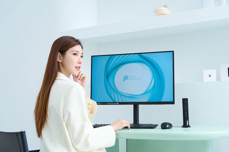 迷你主機當道!微星「Cubi 5」與「PRO DP10」打造 3 招超靈活商務工作術 - 阿祥的網路筆記本 MSI PRO DP10 搭配 Modern MD272QP 商務顯示器及鍵盤、滑鼠之後,不只能享有高效生產力,放在桌面上更是完全不佔空間,精緻的外型也頗為賞心悅目。