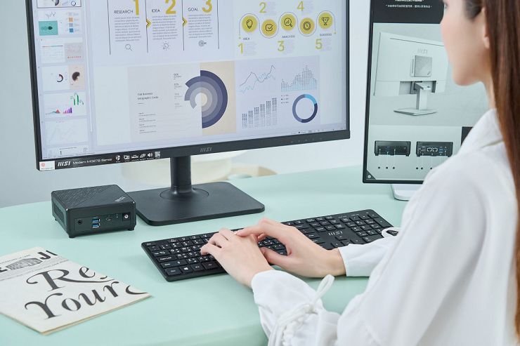 迷你主機當道!微星「Cubi 5」與「PRO DP10」打造 3 招超靈活商務工作術 - 阿祥的網路筆記本 MSI Cubi 5 實際擺放在桌面時僅佔用 12 平方公分的區域,即使工作桌不夠寬敞也不必煩惱,更不用說它的效能表現能輸出豐沛穩定的生產力。