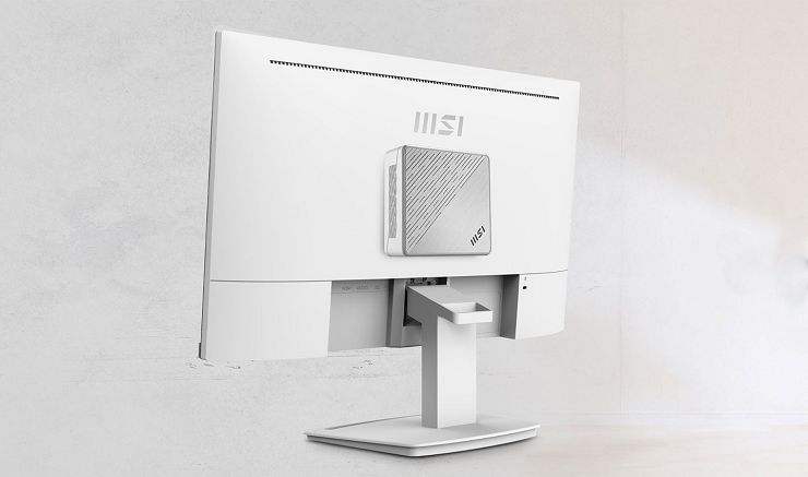 迷你主機當道!微星「Cubi 5」與「PRO DP10」打造 3 招超靈活商務工作術 - 阿祥的網路筆記本 超級小巧的 MSI Cubi 5 也支援 VESA 固定架,可直接固定在像 MSI PRO MP243 這樣的商務顯示器背後,將桌面空間完全釋放。