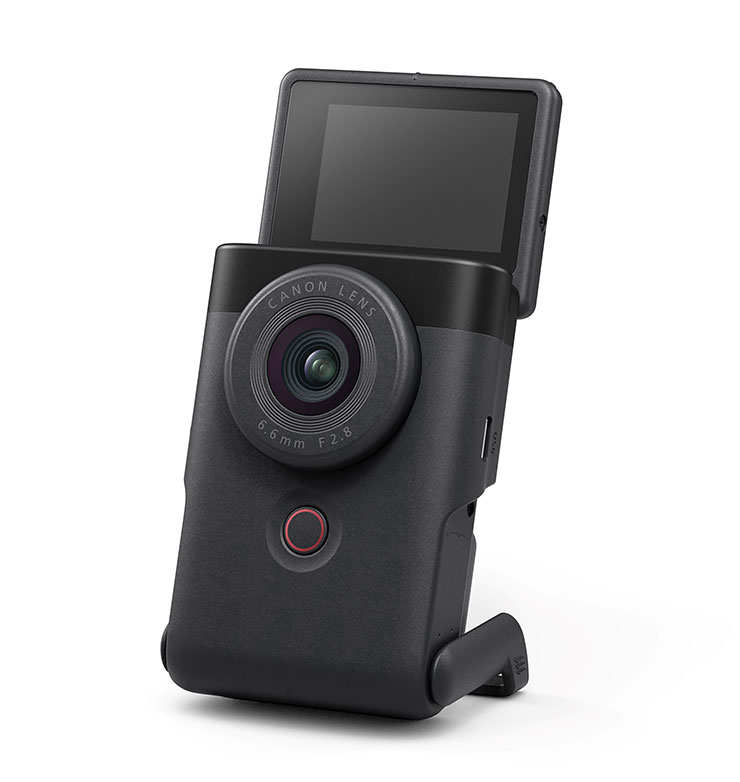 一體式伸縮支架可增減30度調節 ，不需三腳架亦能定點拍攝