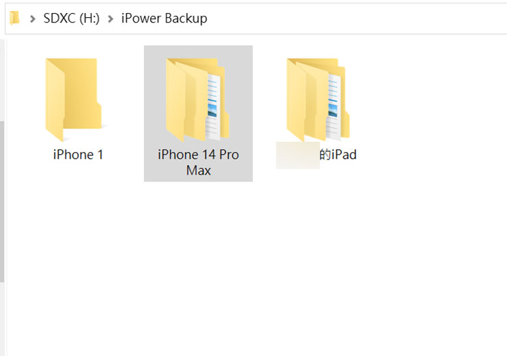 備份的記憶卡連結至電腦上，可依照不同備份資料夾來檢視檔案。