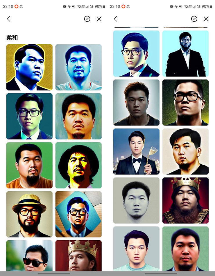 LINE 推出「AI 自拍」圖像生成服務!效果如何?實測告訴你! - 阿祥的網路筆記本 效果:柔和