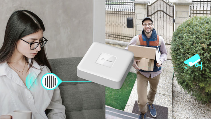 全面守護店家安全!TP-Link VIGI 商用攝影機全新登場! - 阿祥的網路筆記本 TP-Link VIGI NVR1104H-4P監控主機本身內建喇叭,不需附加週邊設備就可即時輸出聲音,可協助監控人員隨時保持警覺性。