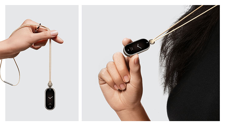 Xiaomi 手環 8更跳脫以往固定模式，推出Xiaomi 手環 8專屬項鍊配件，配合華麗、精緻的項鍊錶盤，讓手環驚喜變身別具魅力的「智慧化」首飾。