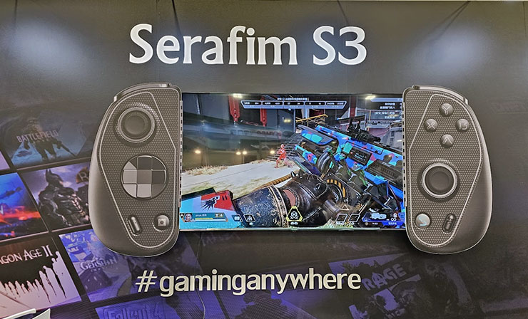 Serafim S3 未來實際上市的產品照，可以看到為左右分離式設計，正面也加入了雷射雕紋區增加視覺的豐富性。