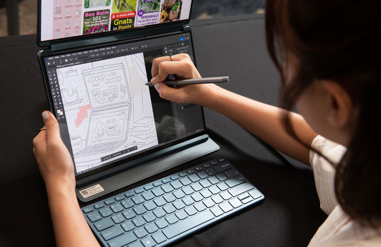 Yoga Book 9i雙創作模式，替創作者打造「BOOK可思議的創作」體驗。