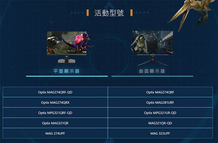 《異域龍潮(Exoprimal)》序號活動型號 - 平面顯示器