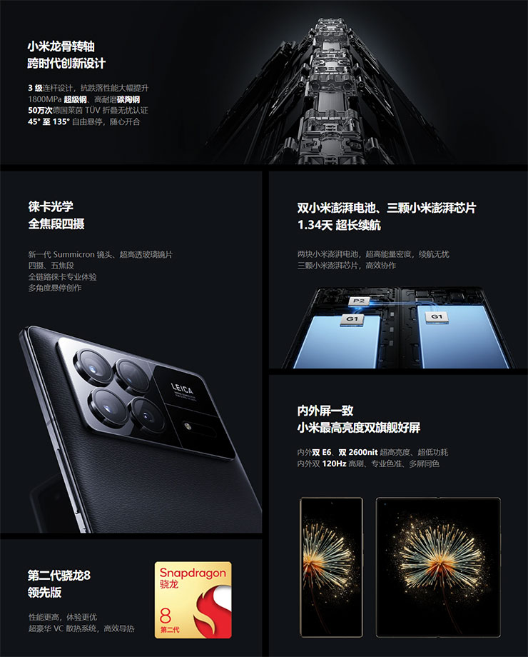 小米發表可摺疊螢幕新機 Xiaomi MIX Fold 3、CyberDog 2 等引領時代創新科技! - 阿祥的網路筆記本 Xiaomi MIX Fold 3 特色一覽