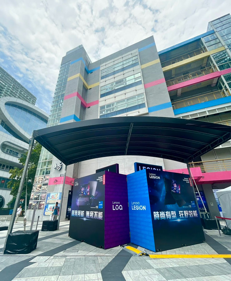 8月27日前，Lenovo電競快閃店將於光華商場前廣場開幕，讓消費者深入了解Lenovo電競筆電資訊。