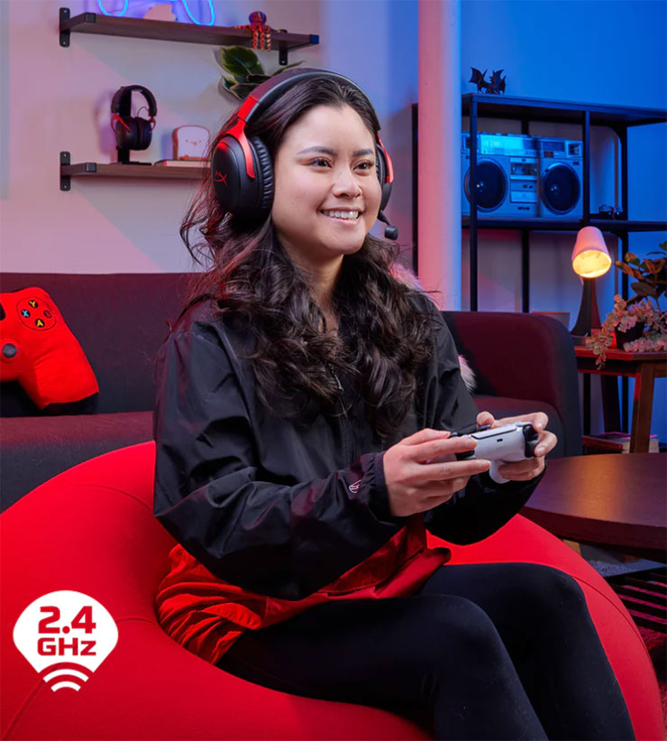 Cloud III無線耳機提供高達120 小時的超長續航力，使遊戲玩家可享受長時間不間斷的遊戲時光