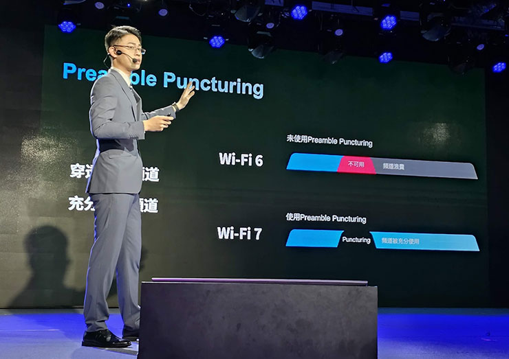 透過Preamble Puncturing技術可以阻擋干擾，開通更多頻道使用