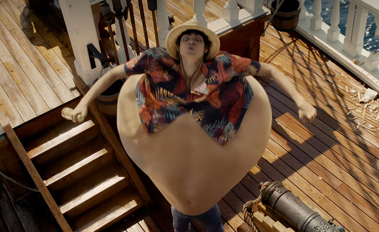 《航海王真人版》的魯夫橡膠人特效