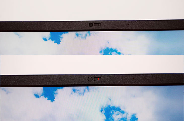 dynabook Portégé X40L-K 開箱與深度評測:極致輕薄攜帶無負擔,純正日系風格打造精品級質感! - 阿祥的網路筆記本 螢幕上方的空間也設置了視訊攝影機與陣列式麥克風,同時也做了可實體關閉的鏡頭蓋,在不使用視訊攝影機時可完全遮蔽,進一步保護個人隱私。