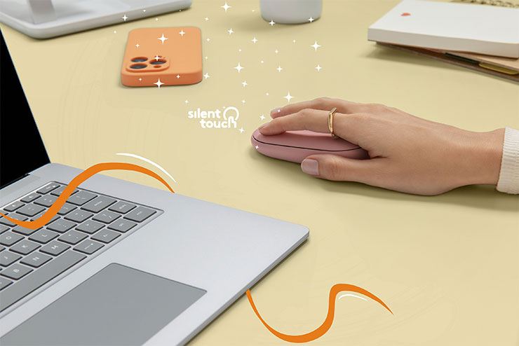 時尚多樣化選擇，Pebble M350S無線滑鼠安靜點擊體驗搭配時尚外型，放入口袋輕鬆帶著走