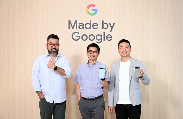 Google Pixel 8 | 8 Pro 與 Pixel Watch 2 即日起開放預購,10/12 正式上市! - 阿祥的網路筆記本 Google 今 (5) 日宣布在台推出全新旗艦手機 Google Pixel 8 、Google Pixel 8 Pro 以及第二代智慧手錶 Googl~略合作資深總監 詹宗翰、Google 硬體副總裁彭昱鈞、Google Pixel 相機產品經理 傅敬文) (半身1)