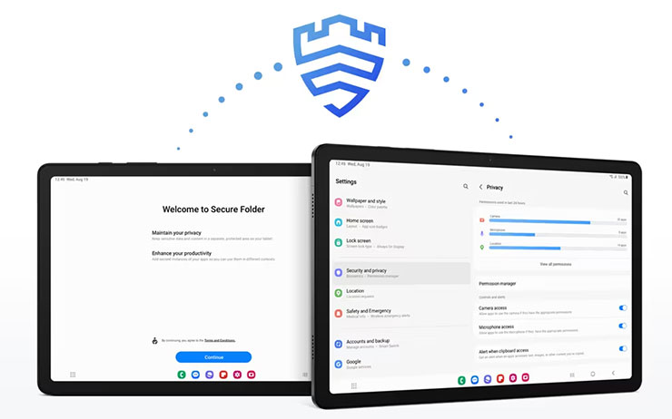 Galaxy Tab A9+ 支援 Samsung Knox，提供更優質的安全性