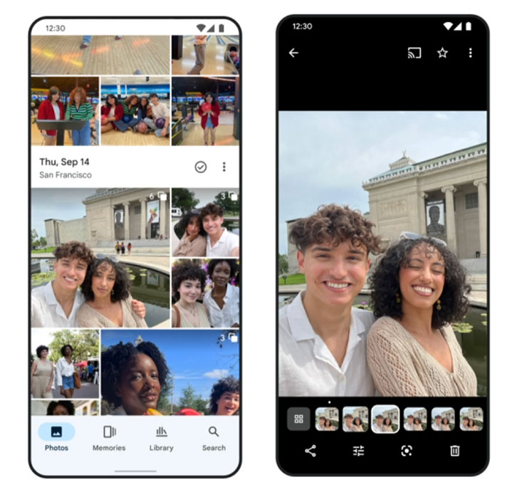 Google 相簿的照片堆疊功能