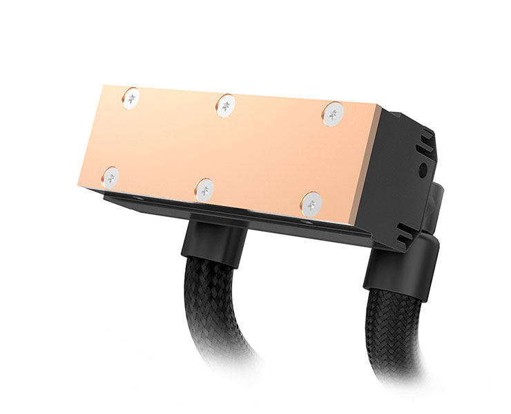 T-FORCE SIREN GD120S 一體式 SSD 水冷散熱器，水冷頭