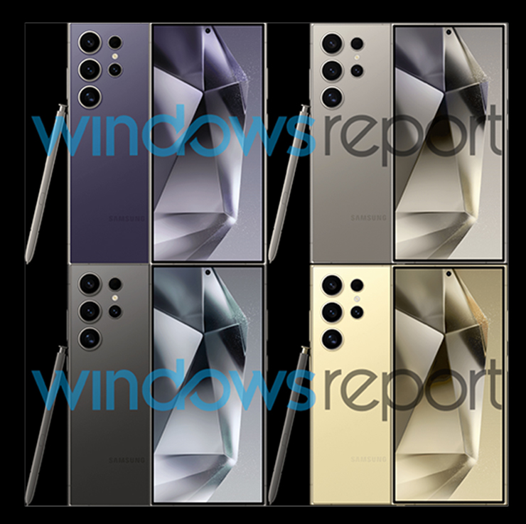 Galaxy S24 Ultra 四種顏色款式