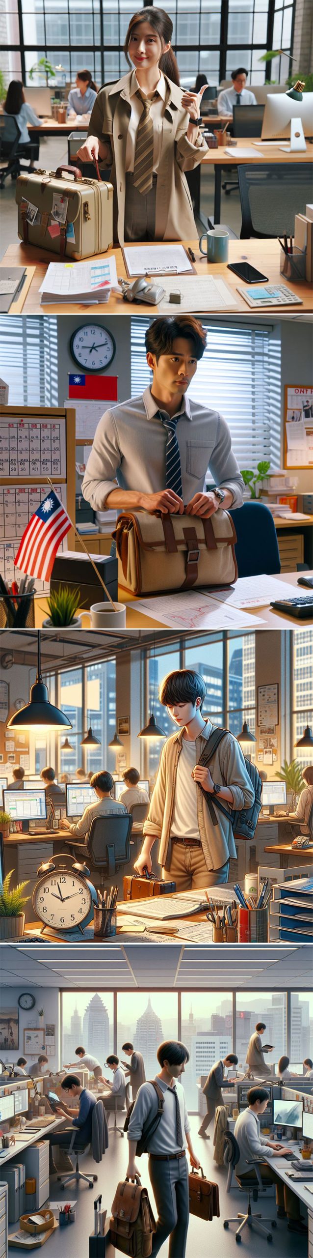 Meta 推出「Imagine」AI 圖片生成工具,第一手實測心得分享! - 阿祥的網路筆記本 指令「上班族在星期五下班前期待放假的感覺,真實攝影風格」,Image Creator 的生成人物很精緻,場景也正確,但四格畫面有兩個沒有依照指定風格生成,這在 Image Creator 上還蠻常發生的