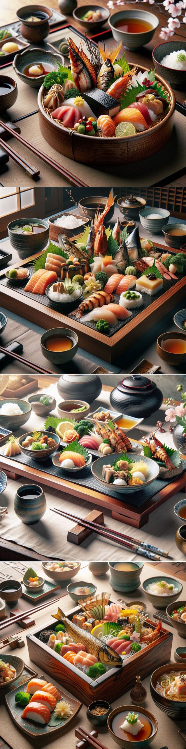 Meta 推出「Imagine」AI 圖片生成工具,第一手實測心得分享! - 阿祥的網路筆記本 下達指令「餐桌上的日本懷石料理,真實攝影風格照片,真實攝影風格」,Image Creator 生成的影像成品,細節與華麗程度更高,但比較像是一般日料或是年菜豐盛的風格