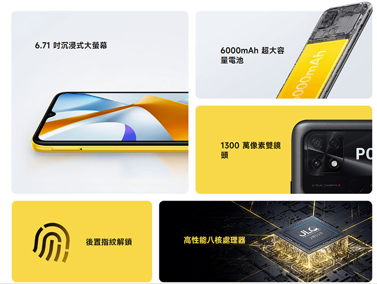 POCO 推「平價奇機」POCO C65,三千出頭享 5,000 萬像素三鏡頭、大電量與大螢幕! - 阿祥的網路筆記本 POCO C65 特色一覽