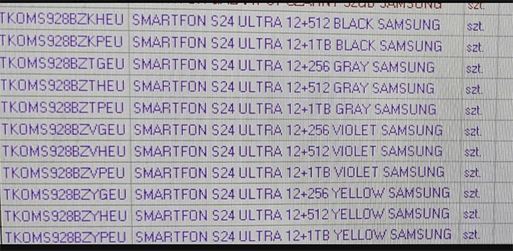 三星 Galaxy S24 系列記憶體規格與顏色款式外流! - 阿祥的網路筆記本 曝光的 Galaxy S24 Ultra 的規格顏色