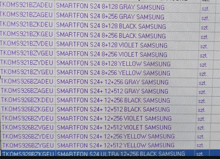 三星 Galaxy S24 系列記憶體規格與顏色款式外流! - 阿祥的網路筆記本 曝光的 Galaxy S24 、S24+ 的規格顏色