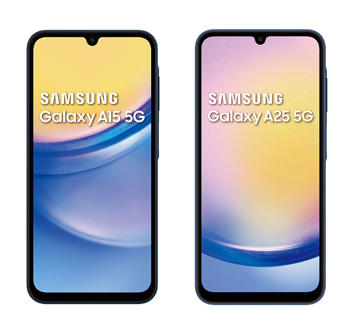 Galaxy A15、A25 採用 U 極限全螢幕設計，且分別有 90 Hz 與 120 Hz 高更新率