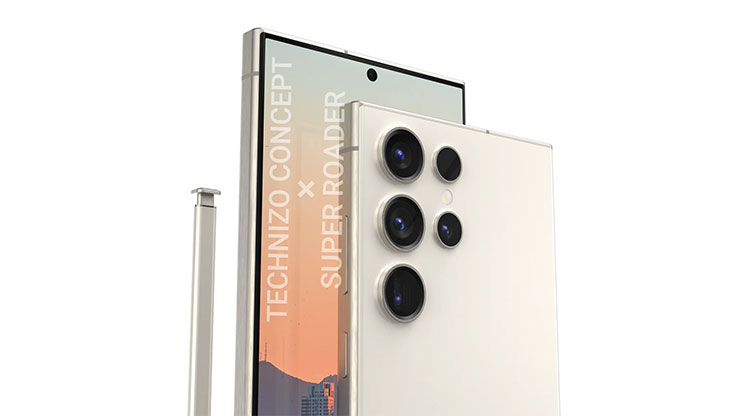 Galaxy S24 Ultra 流出渲染圖（圖片來源：Sammobile）