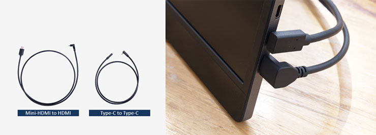 PRO MP161 E2 的線材改為 L 型設計，走線更平順，也能降低空間的佔用