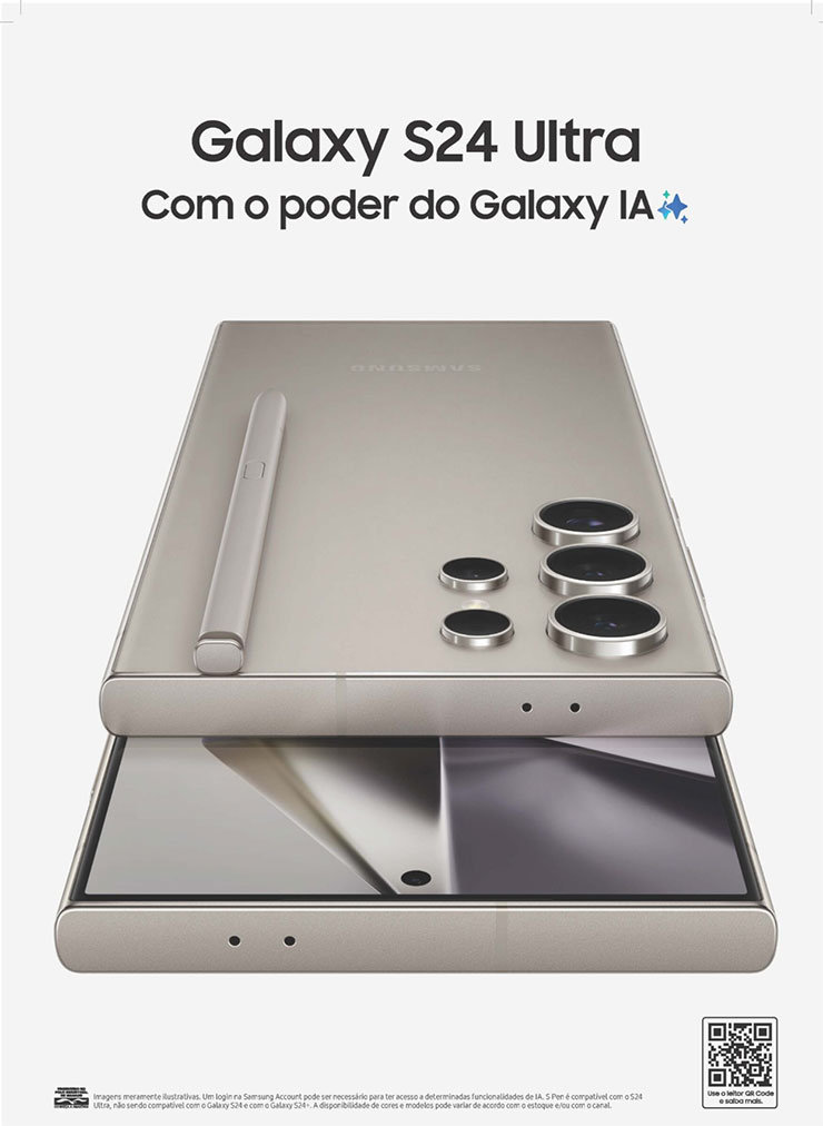 三星 Galaxy S24 Ultra 官方宣傳海報曝光「Galaxy AI」之名~真的是 AI 手機要來了? - 阿祥的網路筆記本 流出的 Galaxy S24 Ultra 巴西版海報