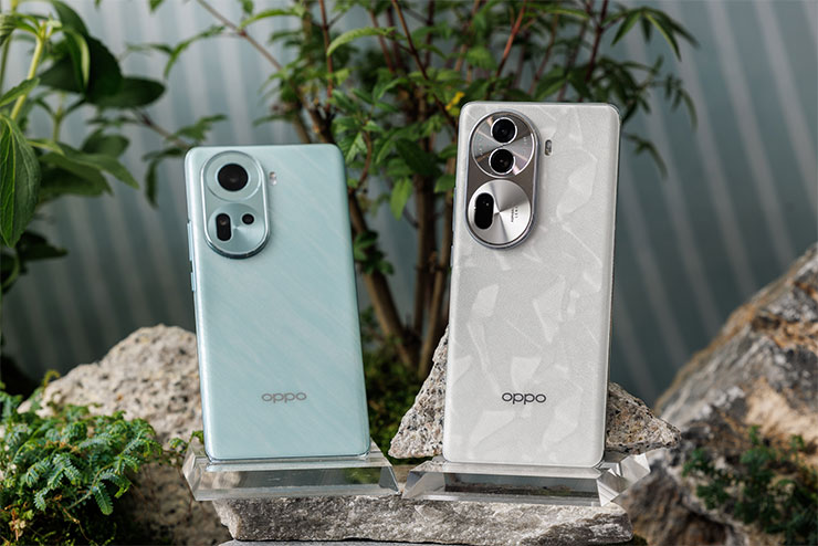 完美人像信手拈來!OPPO Reno11 系列集結自然美學與黃金焦段於一身! - 阿祥的網路筆記本 Reno11 系列巧妙地融入大自然元素,創造出具獨特紋理的機身設計。左:Reno11波紋綠,右:Reno11 Pro珍珠白。