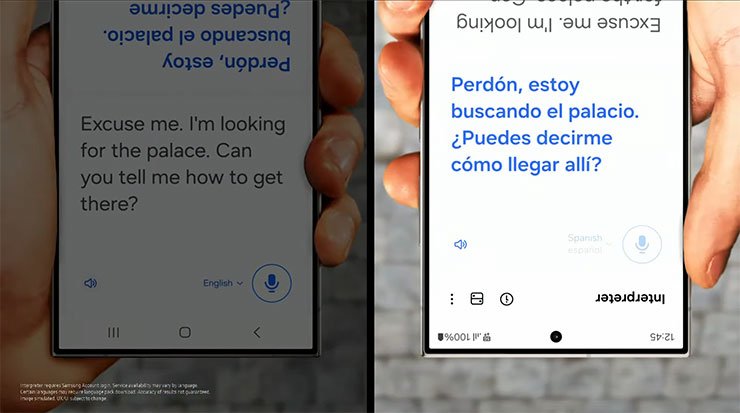 三星 Galaxy S24 系列正式發表,內建 Galaxy AI 宣告 Galaxy S 系列進入「行動 AI 時代」! - 阿祥的網路筆記本 「翻譯助理( Interpreter)」功能,可進行即時對話可以在分割畫面上即時翻譯,這樣站在對面的人就可以閱讀對方所說內容的文字轉錄