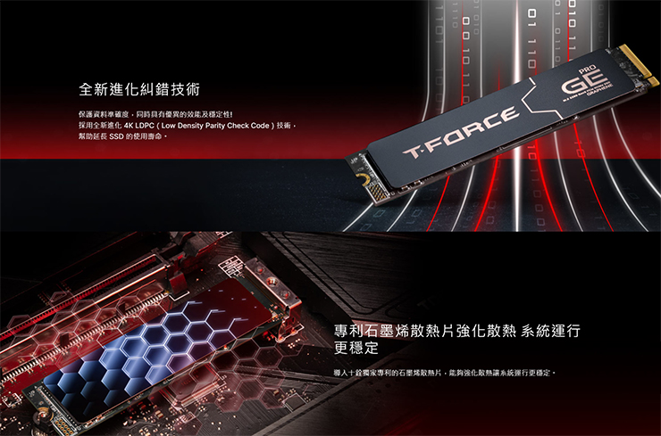 T-FORCE GE PRO PCIe 5.0 固態硬碟特色