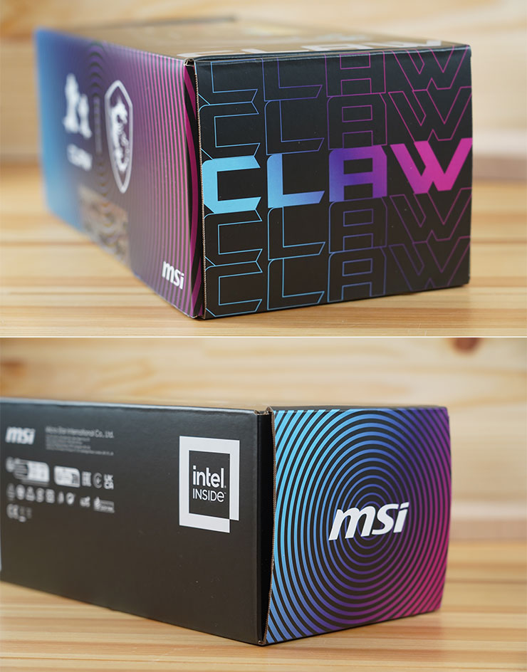 盒身左右兩側，配色挺有科幻風格的