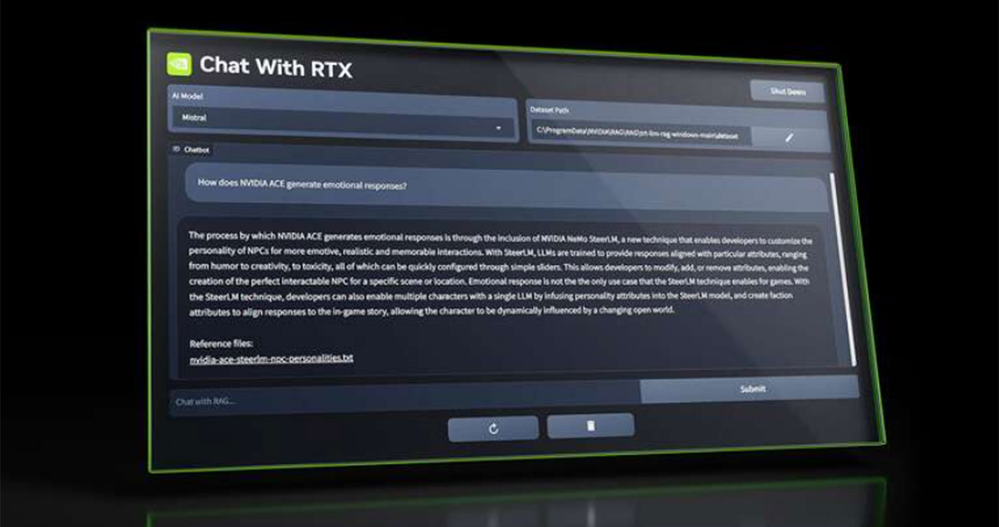 NVIDIA 推出「Chat With RTX」可在 RTX 30、RTX 40 GPU 電腦本機運行大型語言模型 - 阿祥的網路筆記本