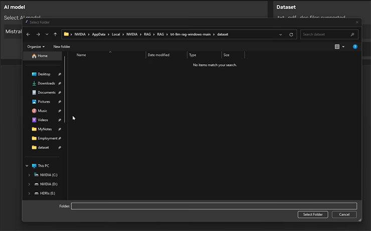Chat With RTX 可連結自定資料
